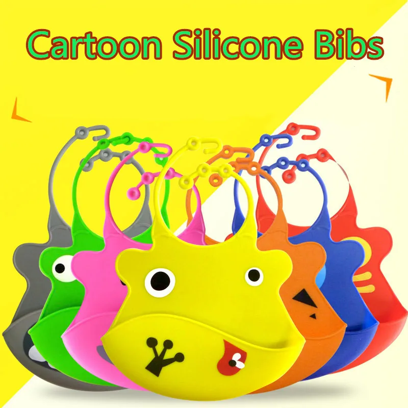 Factory Price 2pcs/ lot Washable Silicone Baby Bibs Soft Infant Feeding Kids Waterproof Toddler WZ005 | Детская одежда и обувь