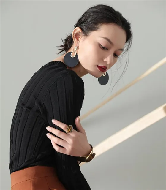 Timeless Wonder Stunning Heavy Acrylic Circle Statement Earrings Timeless Wonder Stunning Heavy Acrylic Circle Statement Earrings Party Gift Brincos Top Runway Gown Pop