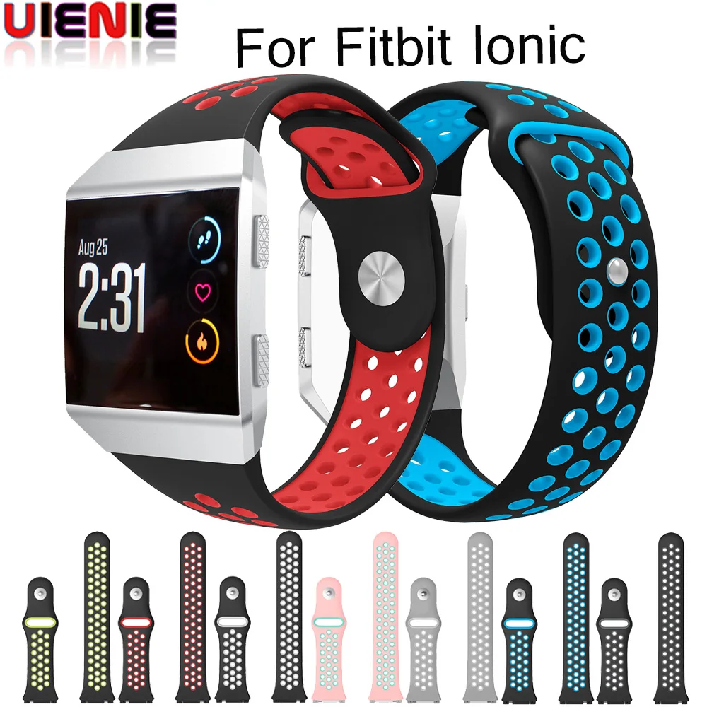  Lightweight Ventilate Silicone Sport Watch Bands Bracelet for Fitbit Ionic Smart Watch Adjustable R - 33056874182
