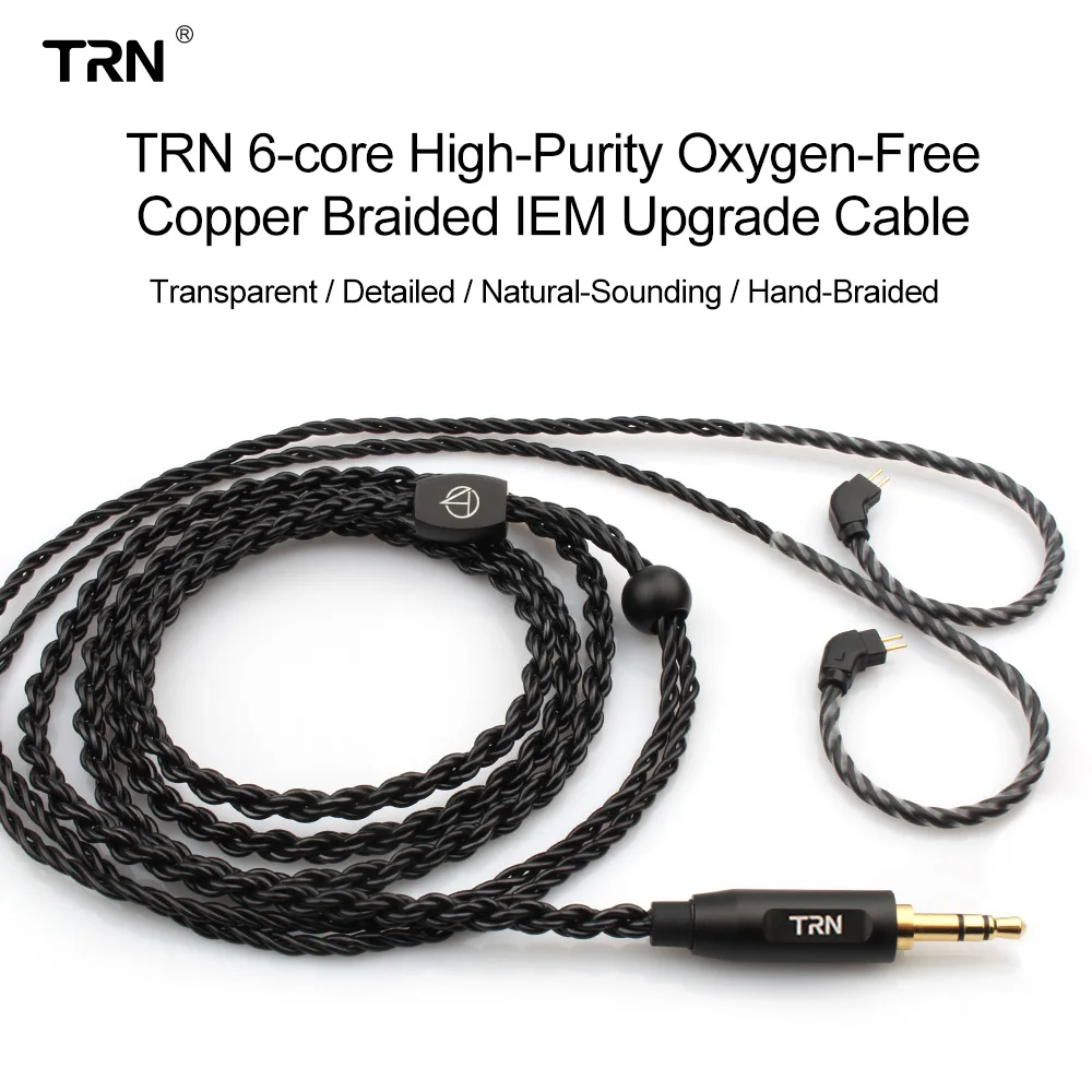 TRN 6 сердечник высокой чистоты медный кабель с 3,5 мм MMCX/2Pin разъем для TFZ TRN V30 V80 IM1 IM2 TRN X6