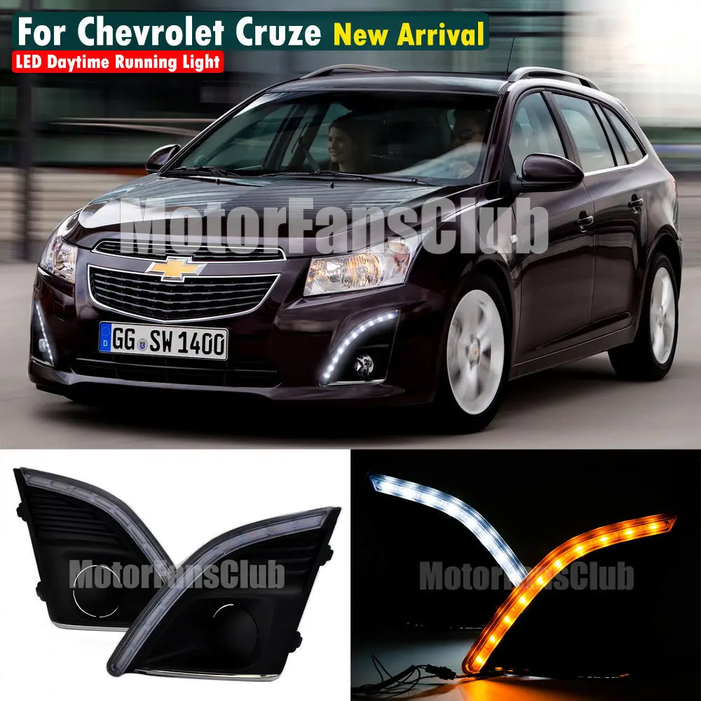

Turn Signal and Dimming Style Relay 12V Car LED DRL Daytime Running Lights For Cruze DRL 2013 2014 2015