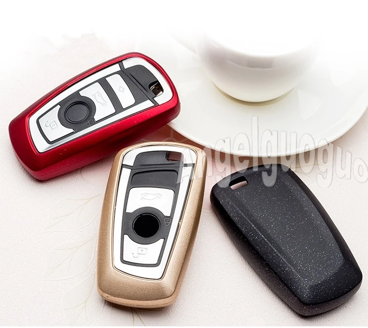 Angelguoguo Soft TPU Auto Car Key Protection Case Cover Smart Remote Key Shell For BMW 1 3 5 7 series/ X1 X3 X4 X5 X6 etc