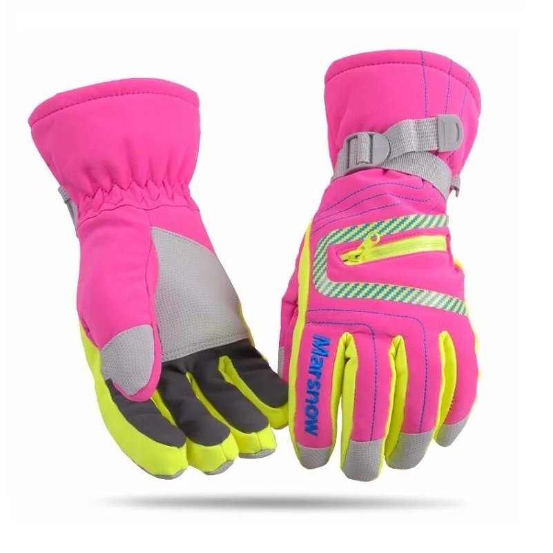 للماء السوبر الدافئة للجنسين قفازات عالية الجودة تزلج قفازات الشتاء في الهواء الطلق التزلج الجبلية قفازات تنفس قفازات على الجليد