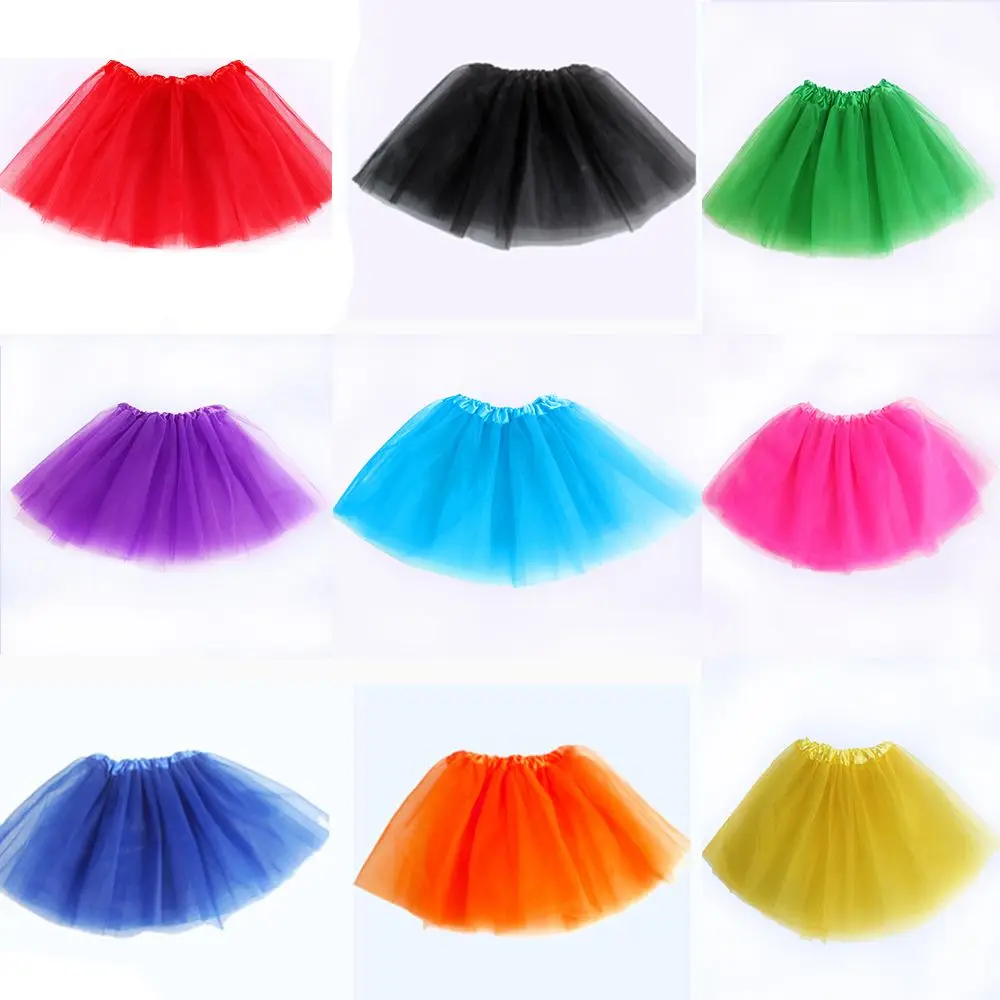 

1 pc Multicolor Tulle Tutu Skirt Princess Dressup Ballet Dancewear Party Costume Children Kid Girls Dancewear Stylish Lovely