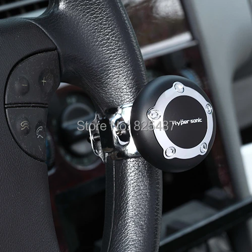 Black Steering Knob Wheel Power Handle Spinners Car accessory for Safe