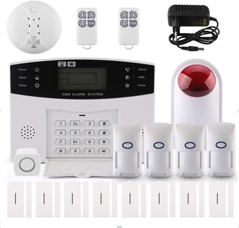 APP Remote Control GSM Alarm System With Smoke Sensor and Strobe Siren CS85-FD | Безопасность и защита