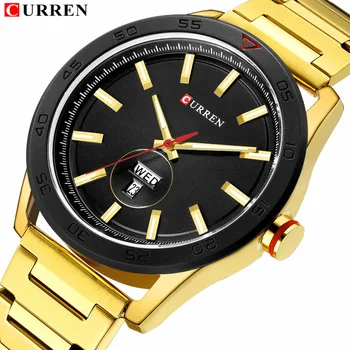 

CURREN Watches for Men Casual Style Clock Date Quartz Wrist Watch with Stainless Steel Classic Design Round Dial 44 mm Relojes