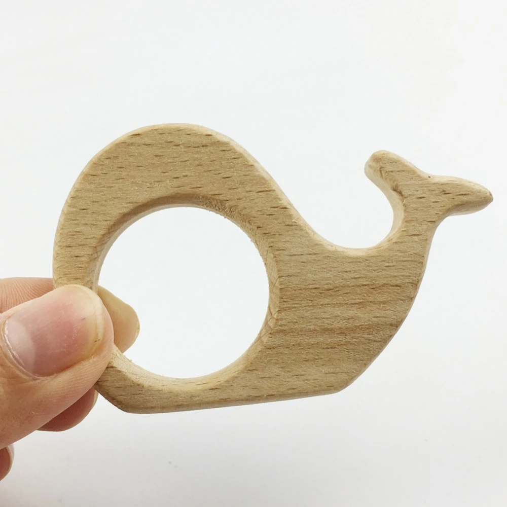wooden teething rattle