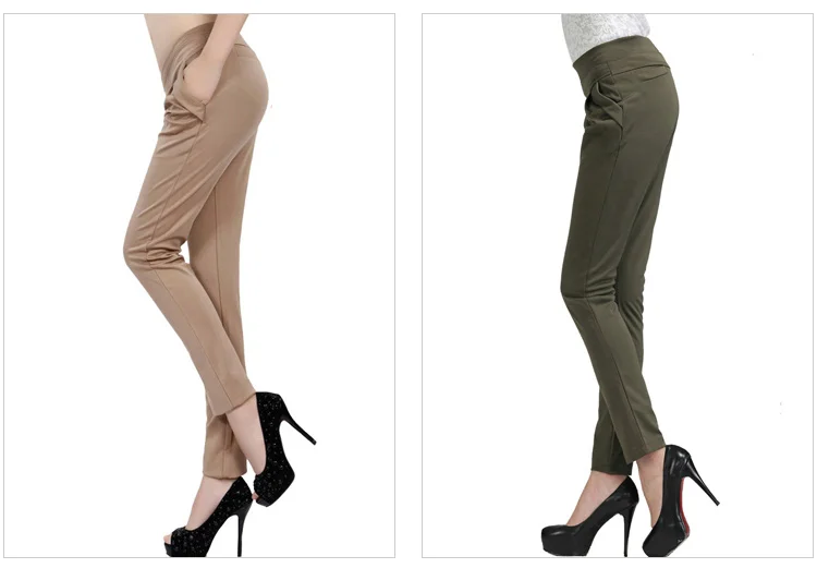 2019 Модные шаровары женские с высокой талией карандаш брюки повседневные эластичные женские длинные брюки плюс размер S, M, L, XL, XXL, 3 XXXL