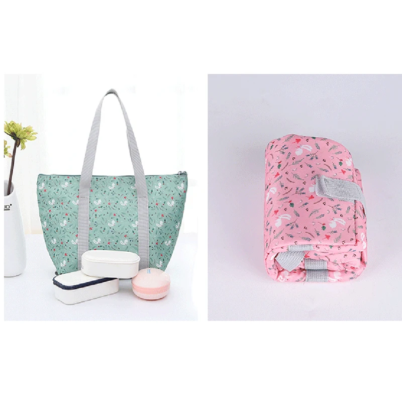 

Fashion Portable Waterproof Lunch Bag Thermal Food Picnic Collapsible Lunch Bags For Women Kids Men Cooler Lunch Box Bag Tote