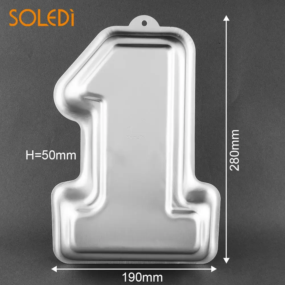 

Big Number One 1 Pan Baking Bakeware Kids Baby First Birthday Party Tray Mould Mold Kitchen Aluminum Alloy Tool Dropshipping