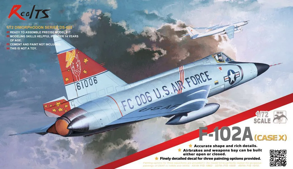 

RealTS MENG MODEL 1/72 SCALE military models #DS-003s F-102A (CASE X) GEORGE WALKER BUSH plastic model kit