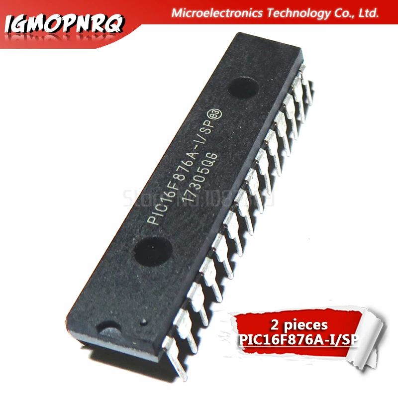 2pcs Pic16f876a-i/sp Pic16f876a 16f876a Dip28 Nhanced Flash ...