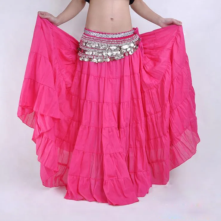 16 цветов для танца живота для женщин Цыганский танец полный круг льняная юбка для женщин Цыганский танец живота юбки