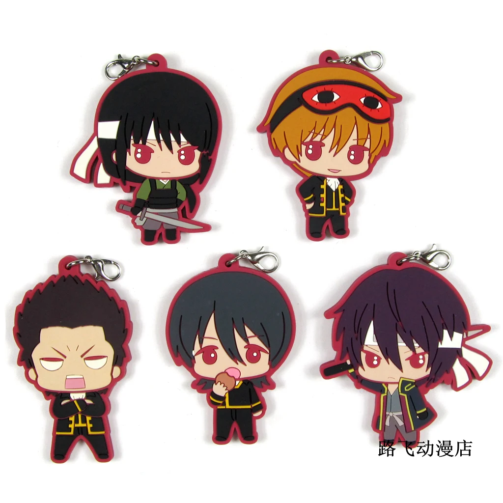 GINTAMA Okita Sougo Yamazaki Sagaru Kondou Isao кацура Котаро Такасуги шинскэ фигурка резиновый
