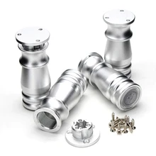 4 шт. "Регулируемый Алюминиевые ножки для мебели шкафы столы стулья диван тяжелых средства ухода за кожей стоп с серебряной нескользящей прозрачный база