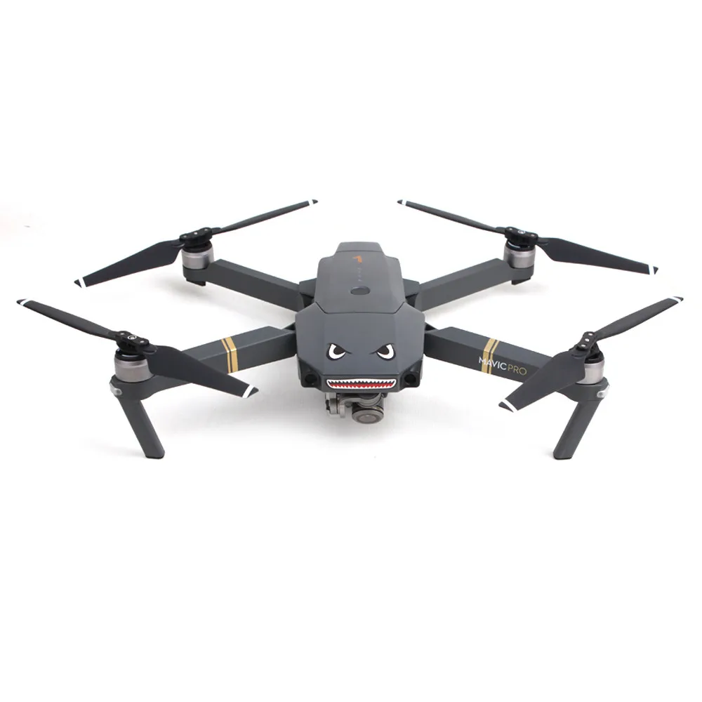 HIPERDEAL 2 шт. Акула украшения водостойкая наклейка Дрон Кожа Наклейка для DJI Mavic 2 Pro RC Дрон 3O Прямая