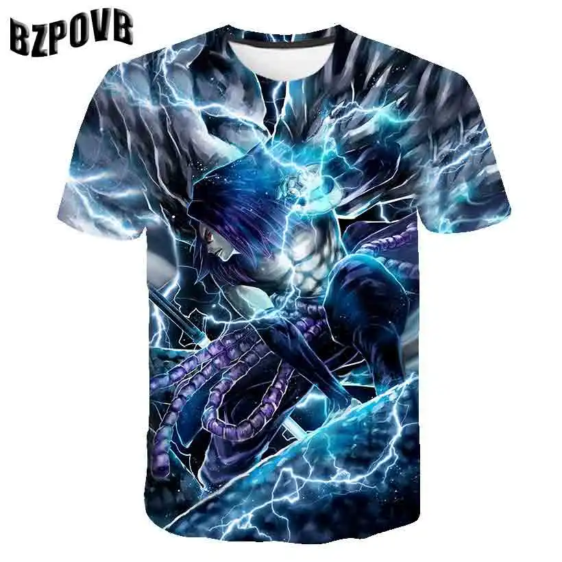 New Fashion Casual Breathable Short Sleeve T-shirt Mens Fashion 3D Print Nautical King and Naruto Pattern Shirt Short Sleeve Te - Цвет: 2124