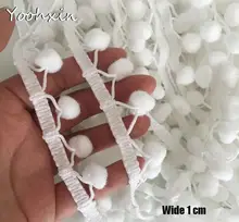 1CM Wide Luxury White cotton Embroidery Lace Fabric DIY applique fringe collar trim ribbon Sewing tassel pom pom wedding dress 1CM Wide Luxury White cotton Embroidery Lace Fabric DIY applique fringe collar trim ribbon Sewing tassel pom pom wedding dress