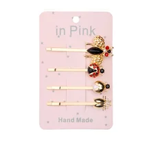 Accessoires pour les cheveux, coccinelle, doré, accessoire pour Femme, en forme de baguette, pour les cheveux longs, adorable, cadeau