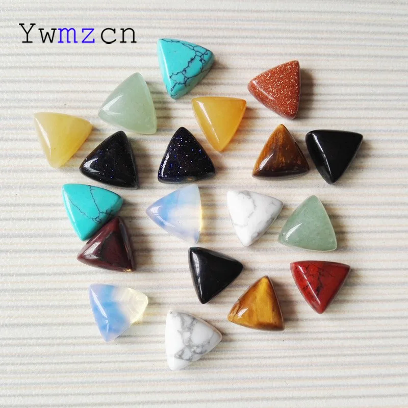 

Triangle bead 10MM Charm natural stone beads for making Mixed Fashion Jewelry geometry cabochon 50Pc/lot Free shipping Wholesale