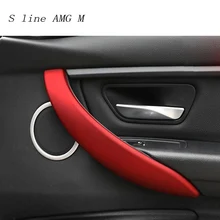 Автомобильный Стайлинг внутренняя дверная ручка крышки отделка дверная ручка спортивные панель наклейки для BMW 3 4 серии 3GT F30 F32 F34 авто аксессуары