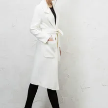 UK abrigos mujer Европейский британский стиль осень/зима белое длинное пальто макси с карманами верхняя одежда Manteau femme