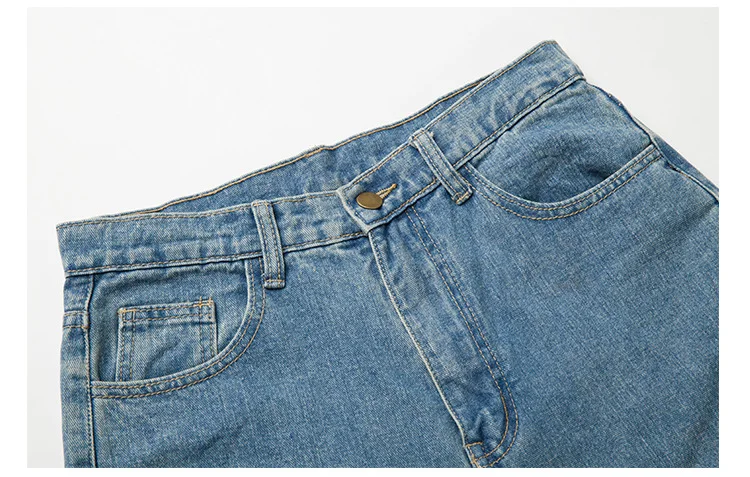 Yofeai Для женщин плюс Размеры Высокая Талия Омывается Голубой True джинсовые штаны Джинсы бойфренда Femme для Для женщин джинсы