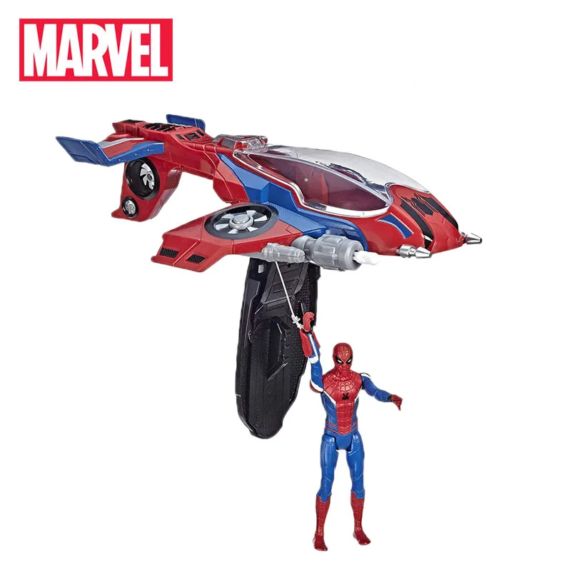 Игрушки Marvel 14 см Человек паук далеко от дома реактивный с автомобилем игрушка ПВХ