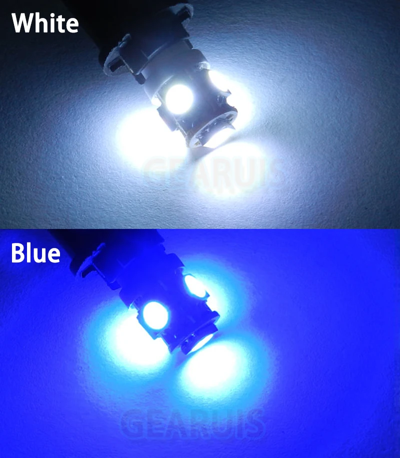 10 шт 6,3 V 6 V DC не Полярный T4W BA9S 5 SMD 5050 светодиодный пинбол свет лампы не ореолы анти мерцающие лампы Белый Синий