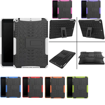 

Hybrid TPU+PC Stand Bracket Case Cover For iPad 2017 9.7 inch New Model A1822 A1823 Tablet Shockproof Armor Anti-knock Shell