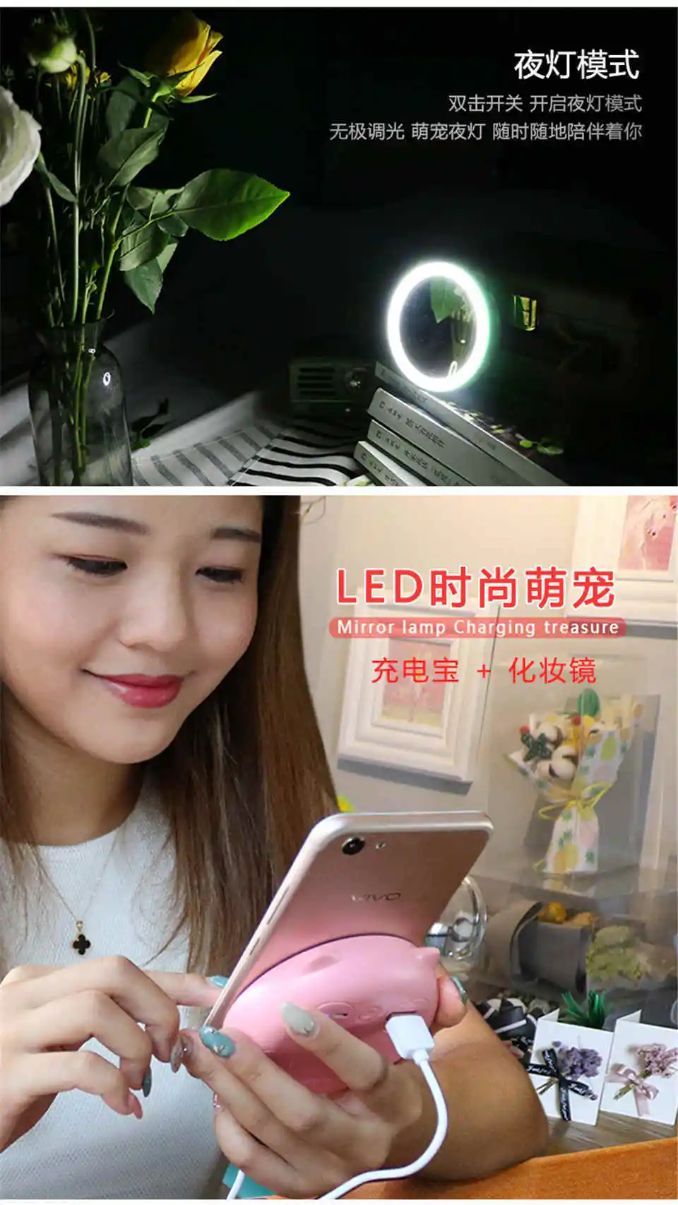 photograph light with Mirror power bank4