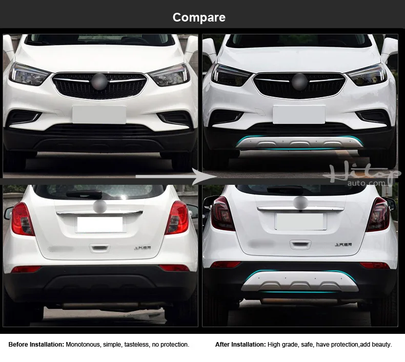 Autostyle 2/51009 Black Mirror Stainless Steel Rear Bumper Protector Opel Mokka X 2016-Ribs Chrome Autostyle 2/51009 Black Mirror Stainless Steel Rear Bumper Protector Opel Mokka X 2016-Ribs Chrome