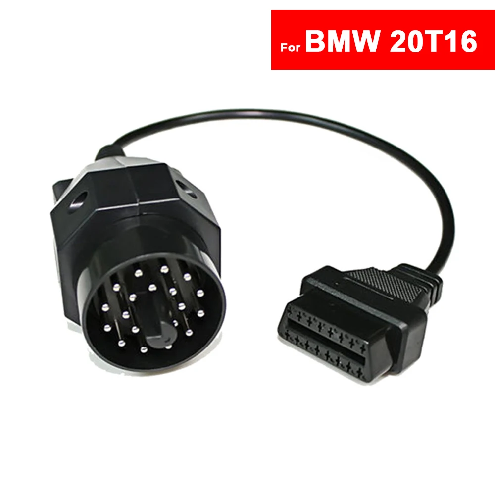 Черный VAG 20pin OBD1 к 16pin OBD2 Соединительный кабель адаптера для BMW E31 E32 E34 E36 работает на