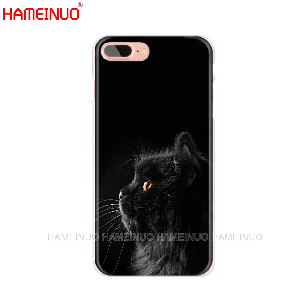 HAMEINUO Черный кот глазящий глаз на сотовый телефон чехол для iphone X 8 7 6 4 4S 5 5S SE 5c 6s plus