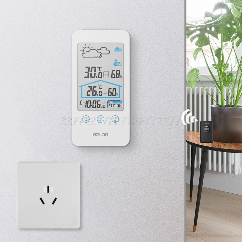 

Digital Weather Station Displays Hygrometer Thermometer Moon Phase Forecast Indoor Outdoor Sensor Thermo-hygrometer Station O24