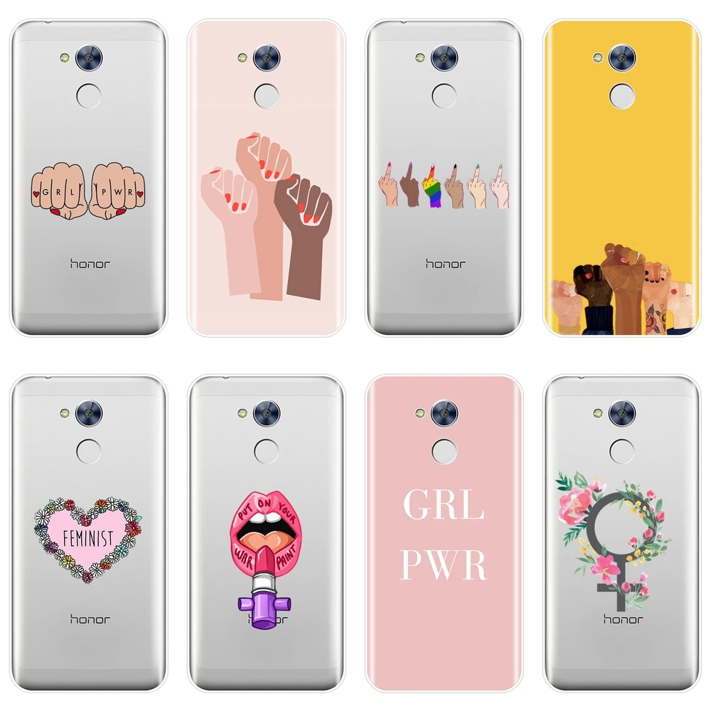 

Phone Case For Huawei Honor 4X 5A 5X 6 6X Feminist Girl Power Women Soft Silicone Back Cover For Huawei Honor 4C 5C 6C 6A Pro