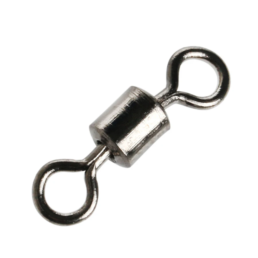 

HOT 100PCS Ball Bearing Swivel Solid Rings Fishing Connector 10mm 22kg