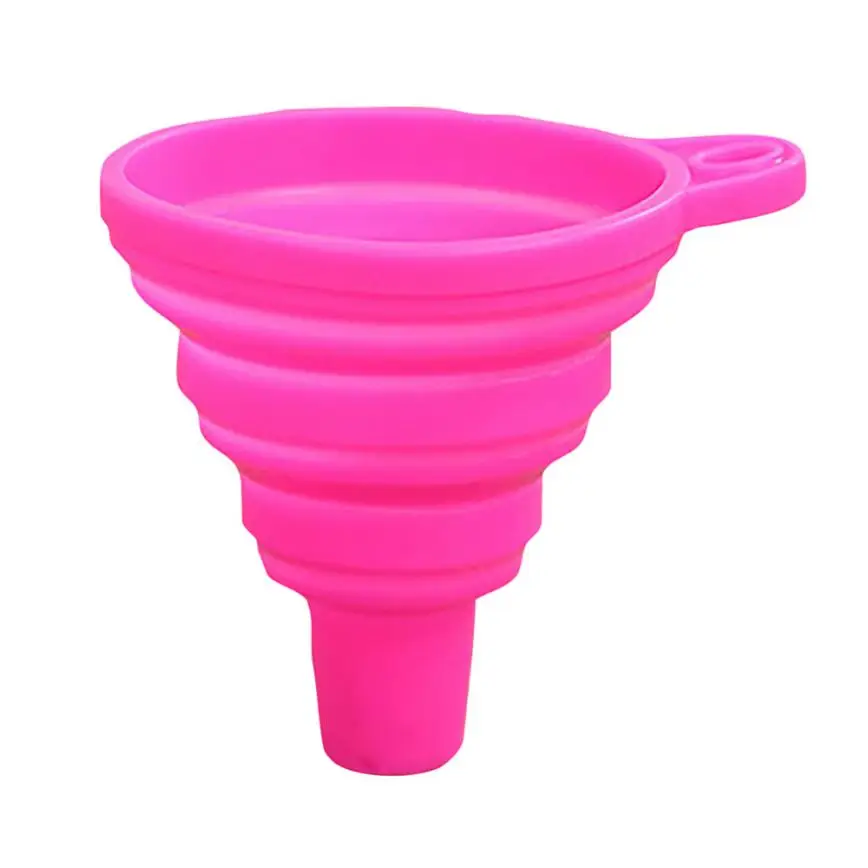 

100% brand new and high quality Silicone Gel Practical Collapsible Foldable Funnel Hopper Kitchen Tool Gadget 2qw0727