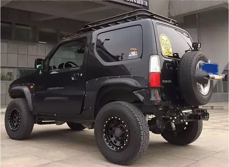 

Car Wheel Eyebrow Round Arc Fender Mud Flaps Mudguards Splash Guards For Suzuki jimny 2007-2017 BY EMS