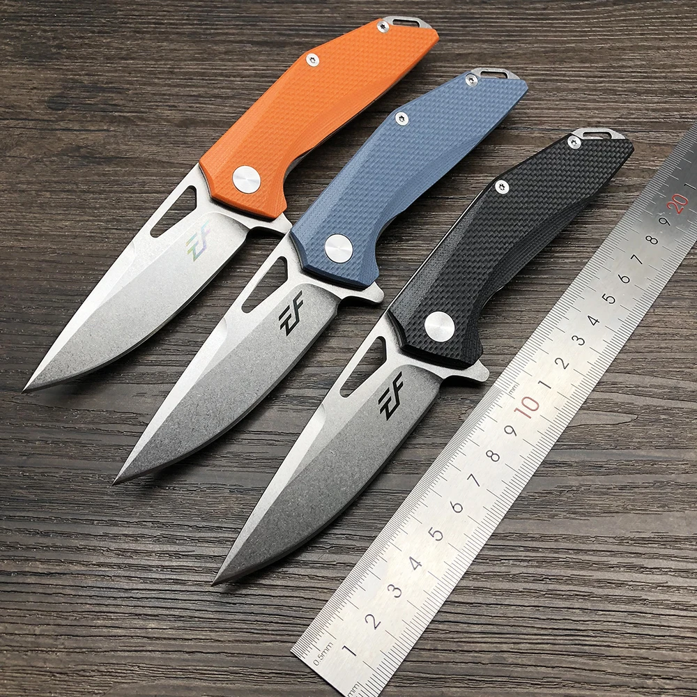 ZZSQ EF37 Tactical ball bearing pocket folding knife D2 Steel blade G10