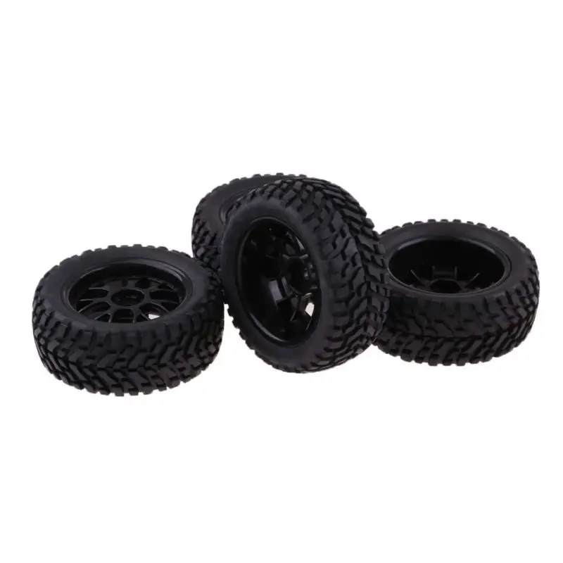 

Rubber RC Car Tire&Wheel Rim For 1/10 Hsp Redcat Traxxas Hpi Accessory