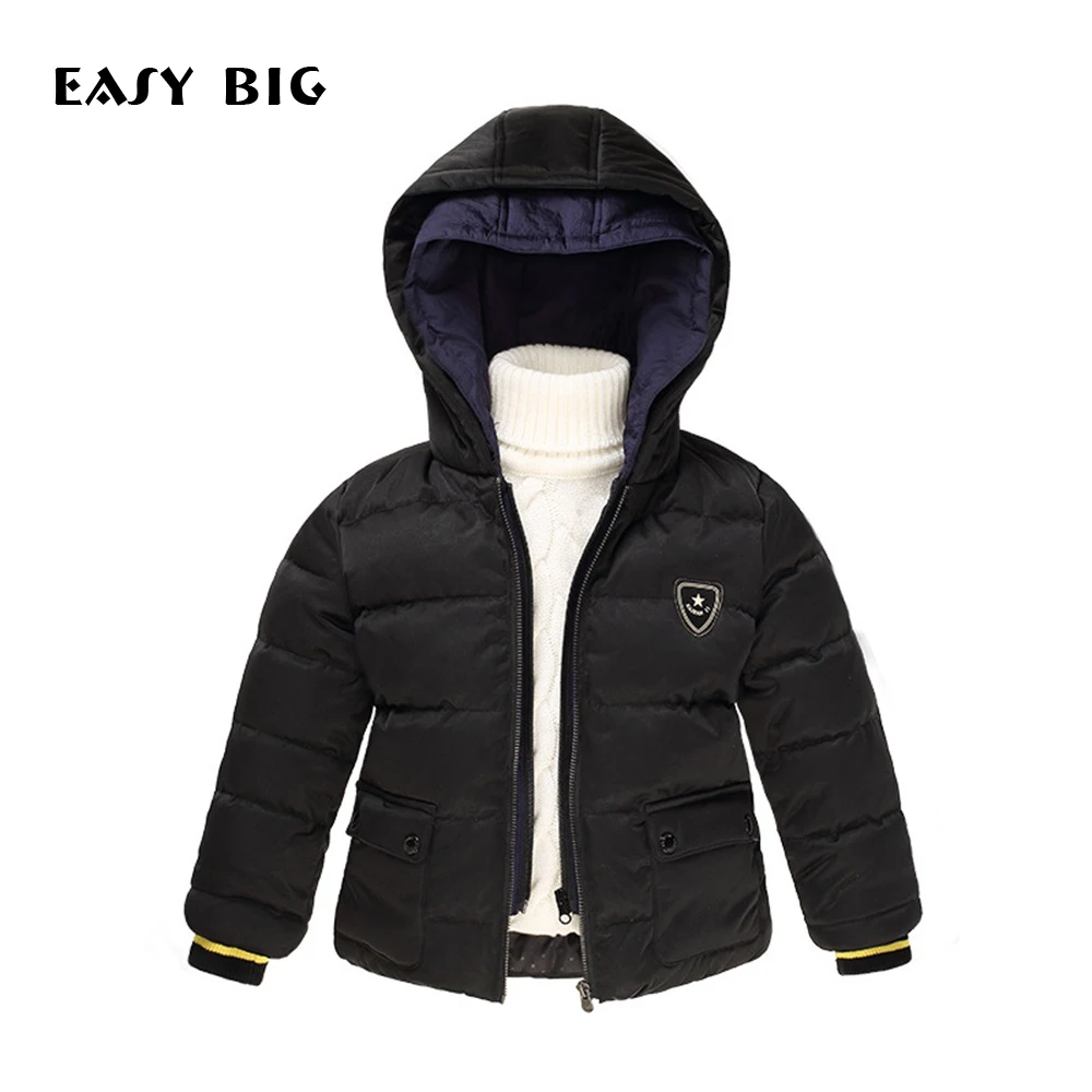

EASY BIG Winter Warm Hooded Children Down Jacket For Boys Children Parkas Jacket For Boys CC0127