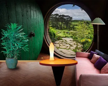 

Custom Size 3D Photo Mural outside Garden Wall Removable Wall Papers Kid's Self-adhesive Vinyl Wall Sticker Art Home Decor Mural