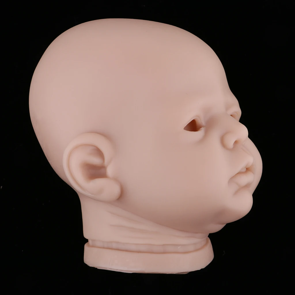 20'' Reborn Sleeping Doll Vinyl Head Sculpt Newborn Baby Head Mold Kit Unpainted Custom Part Normal Skin #3