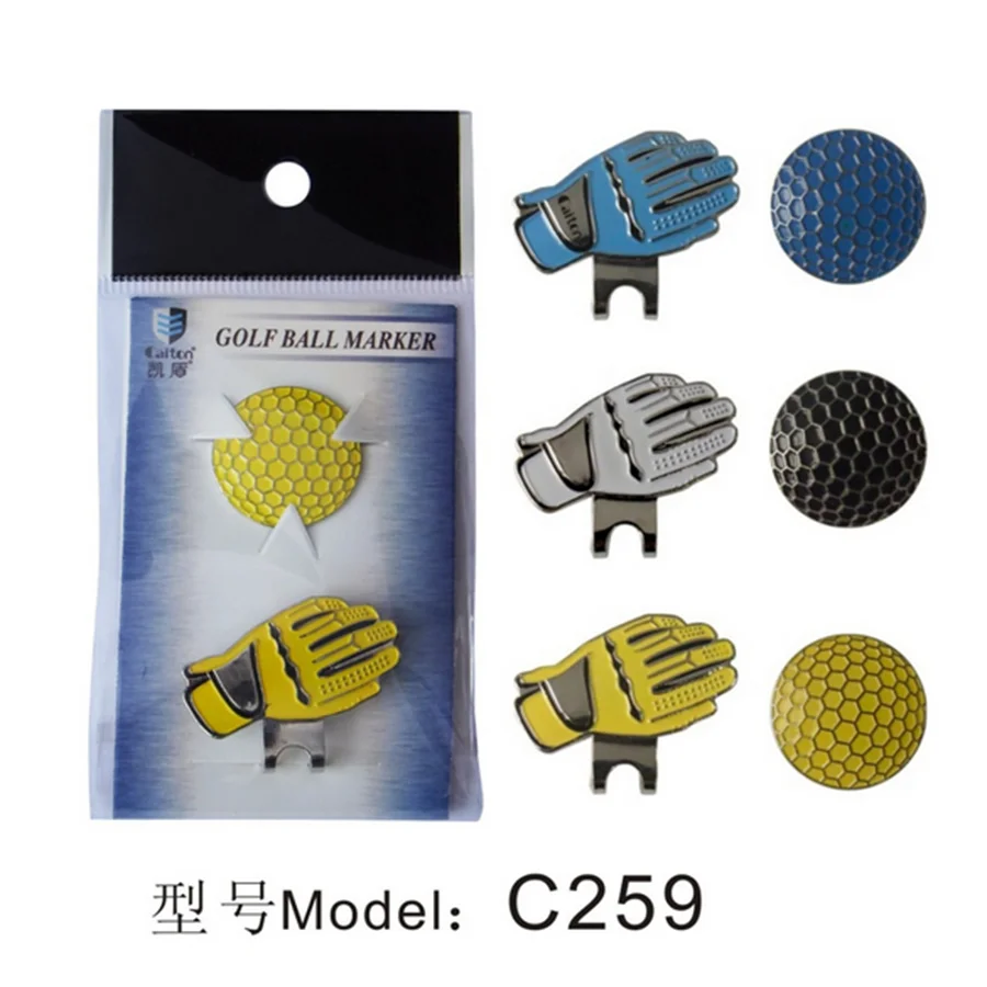 Golf ball markers with cap clips Outdoor Alloy accessorie free shipping