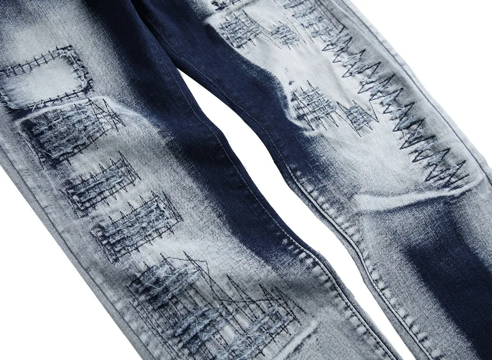 2019 мужские рваные джинсы облегающие сексуальные мужские строчки прямые джинсы молния хип-хоп Повседневная Уличная одежда