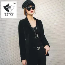 Hss0018 Для женщин бархатное пальто