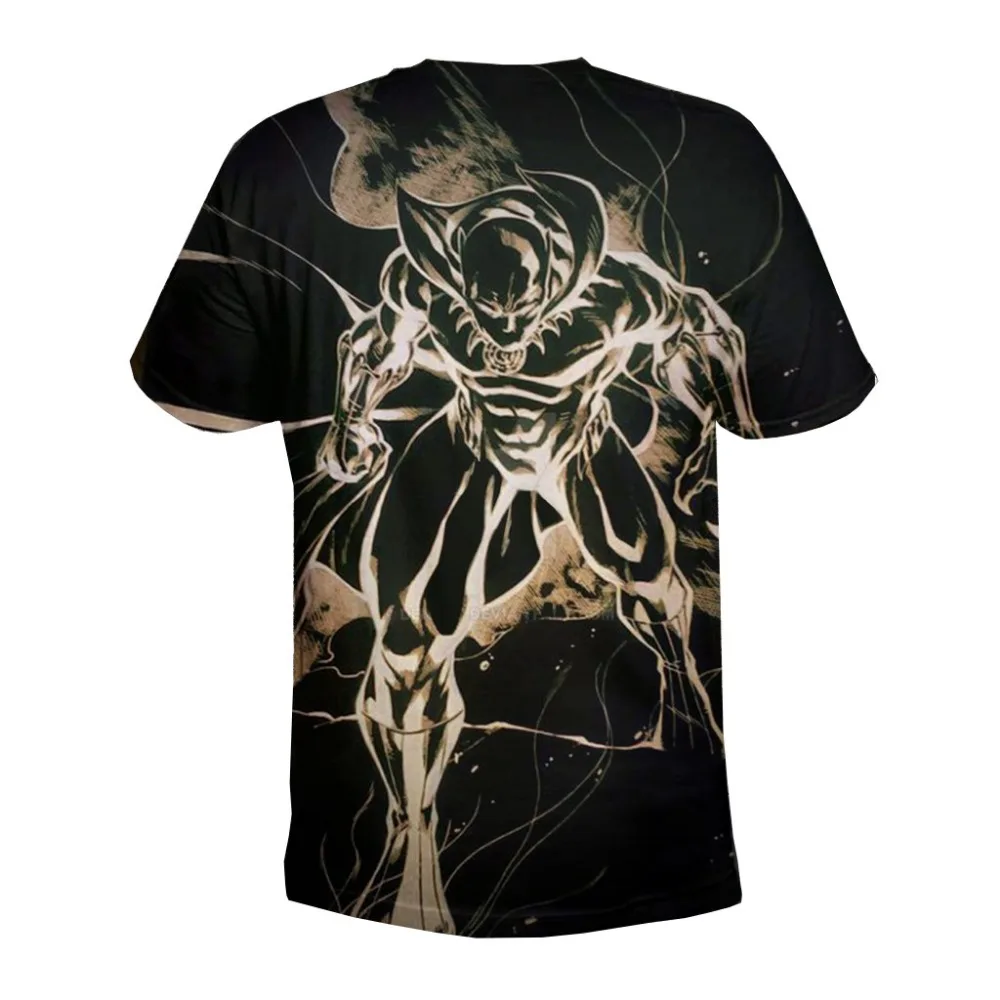 3D Print Black Panther Avengers Endgame Shirts Men T shirt Clothes t shirt Summer Top Cosplay Costume New