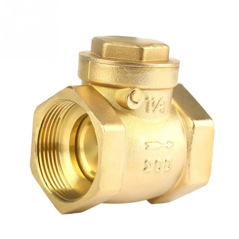 Us 15 13 37 Off Dn40 Check Valve Female Thread Brass Non Return Swing Check Valve 232psi Prevent Water Backflow Non Return Valve In Valve From Home